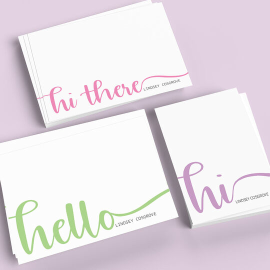 Just Saying Hello Flat Note Card Collection (ETSY)